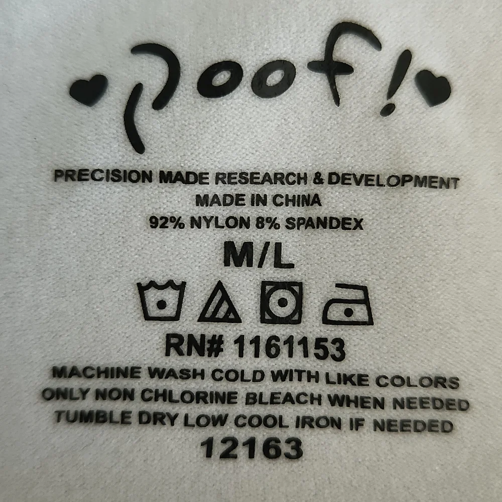 Poof! Women's White M/L with Lace around the Neck and the Bottom of Camisole - Picture 5 of 5